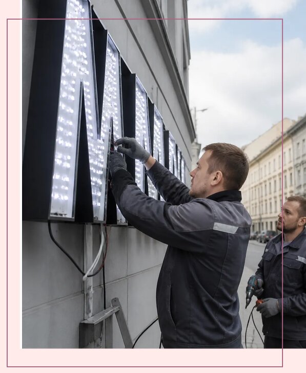 Изготовление и монтаж светодиодных LED вывесок в Златоусте